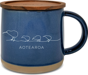 Glazed Ceramic Mug - Kiwi - Blue